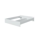 Letto matrimoniale Yakima, Giroletto matrimoniale, Struttura per camera da letto adatta a materasso 190x160, 166x196h40 cm, Bianco