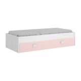 Letto per bambini 195x97cm bianco e rosa - Aikiko