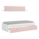 Letto per bambini 195x97cm bianco e rosa - Aikiko