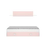 Letto per bambini 195x97cm bianco e rosa - Aikiko