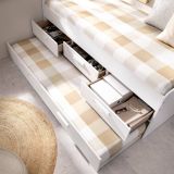 Letto per bambini 4 cassetti 194x95cm bianco - Aftro