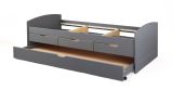 Letto per bambini Bayreuth, Sommier per camera da letto, Giroletto per stanza, Struttura porta materasso, 205x63 h98 cm, Grigio