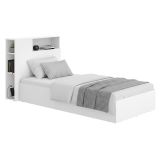 Letto per Bambini Bianco Contenitore, Dimensione Materasso 90x190 cm - Kenai
