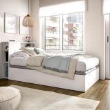 Letto per Bambini Bianco Contenitore, Dimensione Materasso 90x190 cm - Kenai