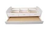 Letto per Bambini Bianco Contenitore Letto Superiore Adatto a Rete 90x200 cm Senza Piedini, Letto Inferiore Rete non Necessaria, - Glorenza