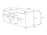 Letto per bambini Gorio, 85x164 h63 cm, Bianco con macchina