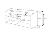 Letto per bambini Hagibis, 78x144 h65 cm, Bianco con Fatina