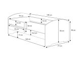 Letto per bambini Tonyo, 77x144 h56 cm, Bianco