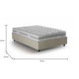 Letto piazza e mezza Abici, con materasso Cm 120x200 incluso, Beige