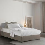 Letto piazza e mezza Abici, con materasso Cm 120x200 incluso, Tortora