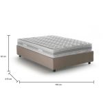 Letto piazza e mezza Abici, con materasso Cm 120x200 incluso, Tortora