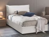 Letto piazza e mezza Aconito, con materasso Cm 120x200 incluso, Bianco