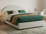 Letto piazza e mezza Acy, con materasso Cm 120x190 incluso, Bianco