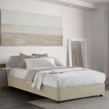 Letto piazza e mezza Aftis, con materasso Cm 120x190 incluso, Beige