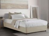 Letto piazza e mezza Aftis, con materasso Cm 120x190 incluso, Beige