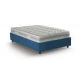 Letto piazza e mezza Aftis, con materasso Cm 120x190 incluso, Blu