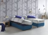 Letto piazza e mezza Aftis, con materasso Cm 120x190 incluso, Blu