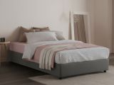 Letto piazza e mezza Aftis, con materasso Cm 120x190 incluso, Grigio