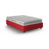 Letto piazza e mezza Aftis, con materasso Cm 120x190 incluso, Rosso
