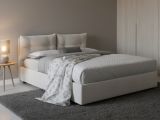 Letto piazza e mezza Agamennone, adatto per materasso Cm 120x190, Bianco
