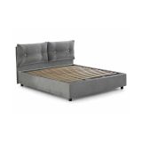 Letto piazza e mezza Agamennone, adatto per materasso Cm 120x190, Grigio