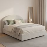 Letto piazza e mezza Akis, adatto per materasso Cm 120x190, Bianco