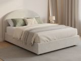 Letto piazza e mezza Akis, adatto per materasso Cm 120x190, Bianco