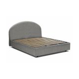 Letto piazza e mezza Akis, adatto per materasso Cm 120x190, Grigio