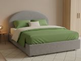 Letto piazza e mezza Akis, adatto per materasso Cm 120x190, Grigio
