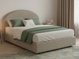 Letto piazza e mezza Akis, adatto per materasso Cm 120x190, Tortora