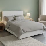Letto piazza e mezza Alia, adatto per materasso Cm 120x190, Bianco