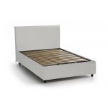 Letto piazza e mezza Alia, adatto per materasso Cm 120x190, Bianco