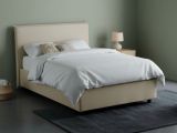 Letto piazza e mezza Alush, con materasso Cm 120x190 incluso, Beige