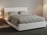 Letto piazza e mezza Alush, con materasso Cm 120x190 incluso, Bianco