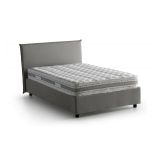 Letto piazza e mezza Alush, con materasso Cm 120x190 incluso, Grigio