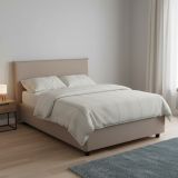 Letto piazza e mezza Alush, con materasso Cm 120x190 incluso, Tortora