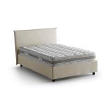 Letto piazza e mezza Alvino, con materasso Cm 120x200 incluso, Beige