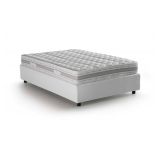 Letto piazza e mezza Alvise, con materasso Cm 120x190 incluso, Bianco