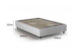 Letto piazza e mezza Alvise, con materasso Cm 120x190 incluso, Bianco