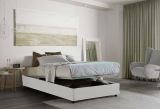 Letto piazza e mezza Alvise, con materasso Cm 120x190 incluso, Bianco
