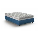 Letto piazza e mezza Alvise, con materasso Cm 120x190 incluso, Blu