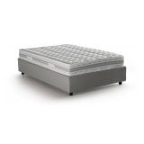 Letto piazza e mezza Alvise, con materasso Cm 120x190 incluso, Grigio
