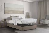 Letto piazza e mezza Alvise, con materasso Cm 120x190 incluso, Tortora