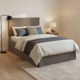 Letto piazza e mezza Anas, adatto a materasso da Cm 120x190, Tortora