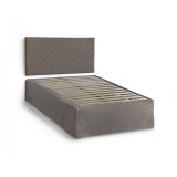 Letto piazza e mezza Anas, adatto a materasso da Cm 120x190, Tortora