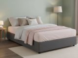 Letto piazza e mezza Andla, adatto per materasso Cm 120x200, Grigio