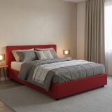 Letto piazza e mezza Andla, adatto per materasso Cm 120x200, Rosso
