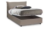 Letto piazza e mezza Andora, adatto per materasso Cm 120x200, Tortora