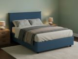 Letto piazza e mezza Anissa, adatto per materasso Cm 120x200, Blu