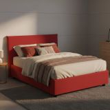 Letto piazza e mezza Anissa, adatto per materasso Cm 120x200, Rosso